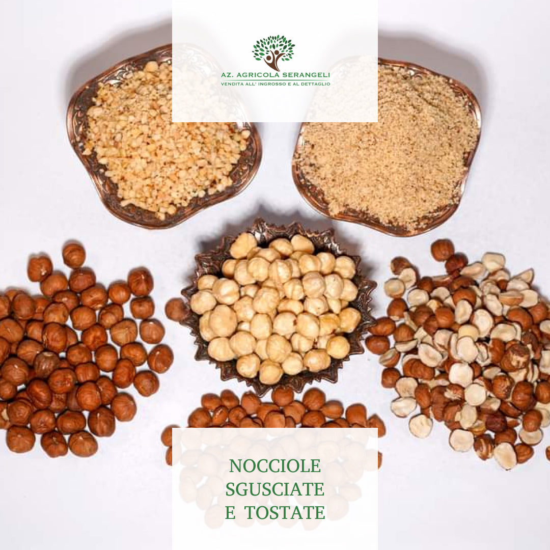 nocciole tostate e sgusciate azienda agricola serangeli viterbo
